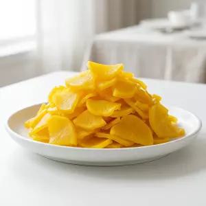 반찬단지 치자단무지 슬라이스 1kg 쫄깃 꼬들단무지 떡볶이 캠핑 라면 야식
