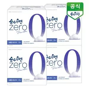 순수한면 생리대 제로 슈퍼롱 오버나이트 8P x 4팩