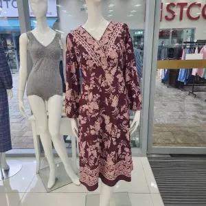 [비비안]폴리 50D 보더플라워프린트 캡내장 원피스 GW8850A_KG