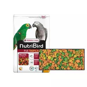 버셀라가 뉴트리버드 P15 트로피칼 앵무새 펠렛 1kg 아마존 회색앵무 먹이 사료