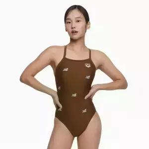 [아레나수영복] 플러피프렌즈3 선수 원피스 크로스 스트랩백 A5FL1CO09BRW