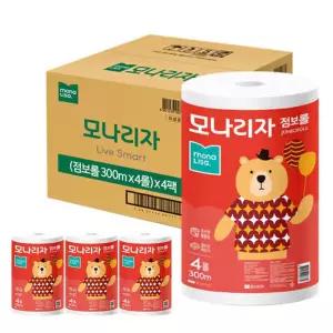 모나리자 점보롤 화장지 300M 1박스 16롤 업소용 가정용