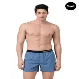 [트라이][인코드] 순면 통기성 아웃밴드 박서 5매 세트