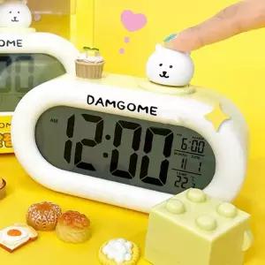 담곰이 빼꼬미 LED 알람시계 색상랜덤 1P 온도 전자 거실 라이트