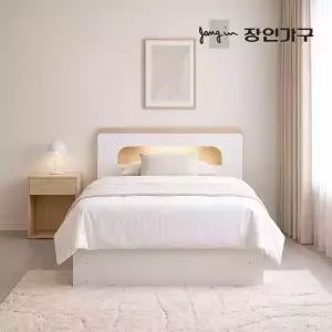 장인가구 엘리베어 리프트업 LED헤드 빅수납 침대 프레임 서랍형 SS (높이 400)
