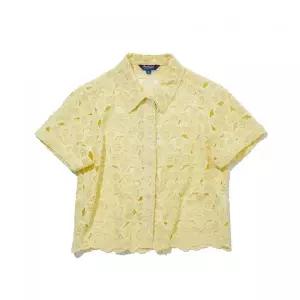 펜필드 PENFIELD 플라워 패턴 크로셰 반팔 셔츠 레몬FS2CT22F 481444