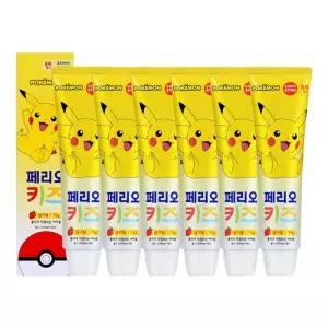 페리오 키즈 치약 포켓몬 피카츄(딸기향) 75g 6개