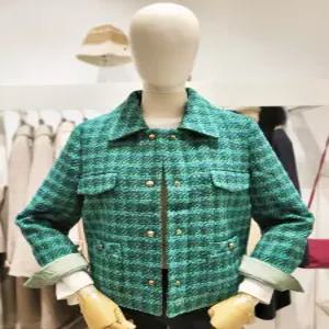 [올리비아로렌]올리비아로렌 카라 골드 스냅 버튼 트위드 자켓 vvcfu5s1371