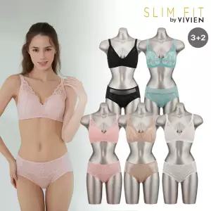 55 비비안 슬림핏 풀컵 쿨링 에어메쉬 노와이어 브라팬티세트