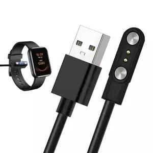 2핀용 스마트 워치용 자기 충전 케이블 2.84/4/7.62mm 거리 블랙 노벨 USB 전원 충전기