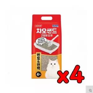 [하프클럽/셀럽하우스]고양이모래 벤토편백 4kg 4개묶음 냥이 배변 좋은모래