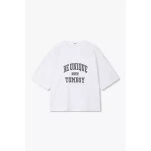 (백화점상품) STUDIO TOMBOY 빈티지 레터링 그래픽 반팔 티셔츠(9176222990)