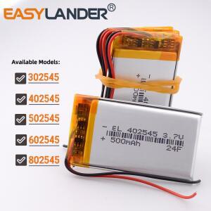 402545 3.7V 500mAh 충전식 리튬 이온 폴리머 배터리