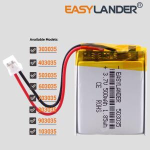 JST PH 2.0mm 2핀 3.7V 500mAh 503035 리튬 폴리머 충전식 배터리