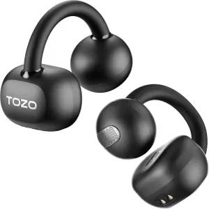TOZO 오픈 이어링 트루 이어버드 경량 컴포트 이어 클립 무선 40H 플레이 블루투스 5.4 헤드폰 스마트