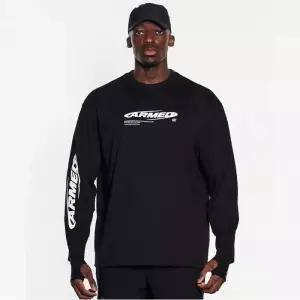 남성 ARMED LONG SLEEVE T-SHIRT [블랙] (MRFMTSL04BK-W)