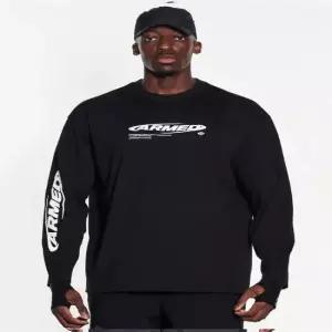 남성 ARMED LONG SLEEVE T-SHIRT [블랙] (MRFMTSL04BK-W)