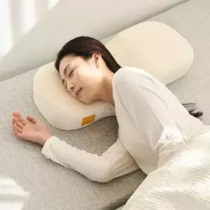 누보레 베개 3 오가닉 경추베개 거북목 목디스크 일자목 일반형 아이보리 60x32x10x8~9cm (2)