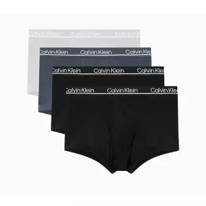 [Calvin Klein Underwear](강남점)CK 남성 마이크로파이버 스트레치 플러스 로우 라이즈 트렁크 4PK 세...