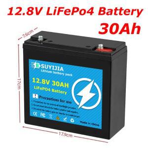 12.8V 30Ah LiFePo4 배터리 리튬 철 인산염 충전식 스쿠터 보트 모터용 BMS 포함)