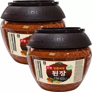 기픈샘 순창명품 상황버섯 숙성 재래된장 2kg X2개 된장색 HACCP