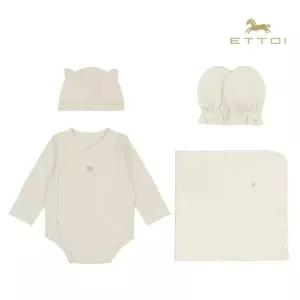 [롯데백화점]에뜨와 히코배내수트&모자&손싸개&속싸보SET 07T717901/임신,출산,신생아,조카선물