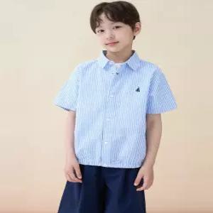빈폴 키즈 BI6465U01Q 아동 상하복 유아 클래식 시어서커 상하 세트 스카이 블