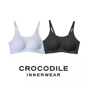 크로커다일 소프트핏 쉘론 스트랩 패드일체형 브라2종 미스티블루 블랙 CDWBR5M1112 1435895