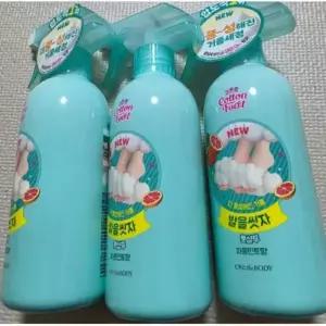 온더바디 코튼풋 발을씻자 풋샴푸 385ml 자몽 3개