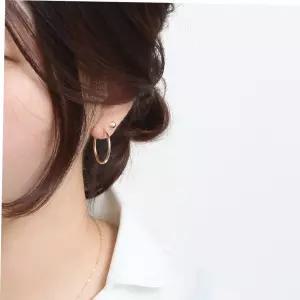 데일리 골드필드 기본 골드 파이프 후프 링 14K 20mm