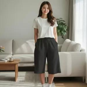 노텔리아 벌룬 컷팅 6부 반바지 SD-260513 남녀공용 버뮤다 사이드 오버핏 C09E2
