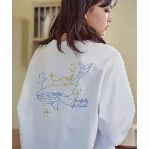 꼼파뇨 인피니티 자수 반팔티 화이트