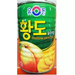 황도복숭아캔 (슬 유동 400g)X24 황도통조림/슬라이스황도/황도캔/통조림