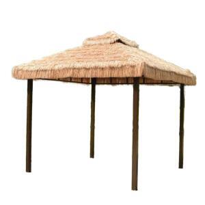 초가집캐노피 원두막 야외 정자 파고라 볏집 조립식 2 5x2 5m 초가집 바베큐장 주막 2 5x2