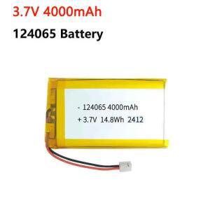 124065 3.7V 4000mAh 폴리머 리튬 배터리 PH 2.0mm 2pin 플러그 스마트 잠금 태블릿 카메라 운전 레코더 라
