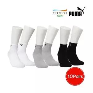 푸마 크레오라 단목 양말 10팩(PACK) 124983