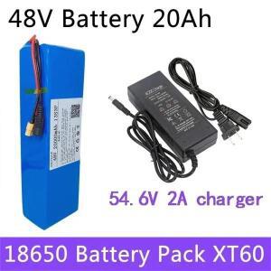 48V 배터리 20Ah 13S3P XT60 DC 18650 리튬 이온 팩 전자 자전거 모터 54.6v 500W BMS 포함