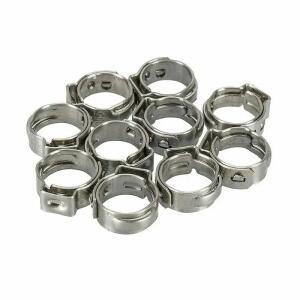 10pcs 304 스테인레스 스틸 호스 클램프 파이프튜브 연결용 5.3-31.6mm 단일 귀 클립