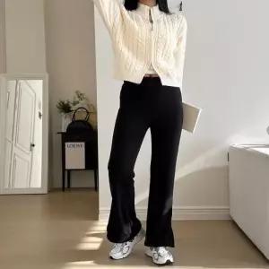여성 겨울바지 밍크 옆트임 부츠컷팬츠 밍크나팔바지