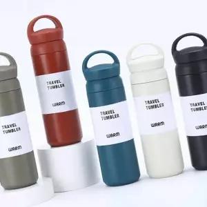 캠핑손잡이 물병 학생 텀블러 보온병 사무실 480ml 개인용 보냉 휴대용