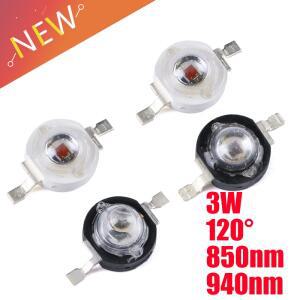 적외선 IR 고출력 LED 이미터, CCTV 카메라 다이오드, 보안용 블랙 850nm, 940nm, 3W, 700mA, 5 개