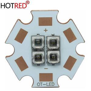 EverLight 3535 4 칩, 적외선 IR 850nm 940nm 730nm 고출력 LED 이미터 다이오드, 20mm 구리 PCB, 10W-12W,