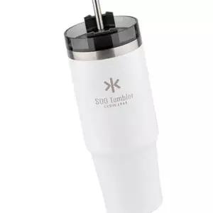 (확인사항 화이트 900mL)물병 텀블러 퀸센스 휴대용 빨대 화이트 900mL 보틀