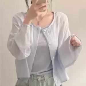 여성 한여름 간절기 나시 가디건 세트 여름 긴팔 카디건 레이어드