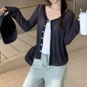 여성 레이스 시스루 가디건 여름 썸머 얇은 긴팔 카디건 아우터
