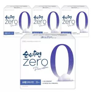 순수한면 제로zero 슈퍼롱 오버나이트 8개입x4팩