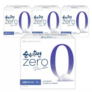 깨끗한나라  제로zero 슈퍼롱 오버나이트 8개입x4팩