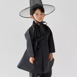 [키즈톡톡]진우 남아 한복 (5-16호) /갓 미포함/ 설날 추석 양반 도령 저승사자 사자보이즈 블랙 할로윈