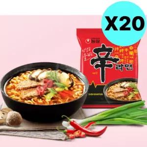 농심 신라면 봉지라면 선물용 캠핑 자취 20개 X 1박스