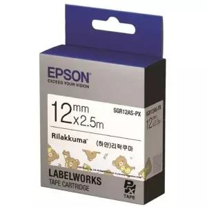 EPSON 211DVB59 라벨프린터리본 리락쿠마(SGR12AS)백색 흑문자